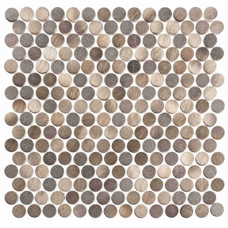 ANDOVA TILES ANDOVA TILES Orb 0.75" x 0.75" Metal Penny Round Mosaic Tile ANDORB253